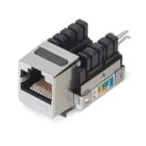 Проходной адаптер Cabeus KJ-RJ45-Cat.5e-SH-90 (RJ45-DIDC, CAT.5E, FTP, Keystone Jack) (7958c)