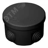 Коробка распределительная для о/п безгалогенная (HF) черная 80х50 (102шт/кор)