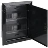 Щиток для скрытой проводки с металлической дверцей на 24 модуля черный IP40 (ЩРВ-24)