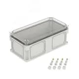 Корпус IP66/IP67, 400х200х160 мм, без МП, с фланцами, прозрачная крышка H= 35 мм