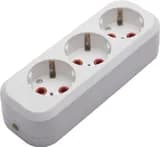 PST1631020 Розетка переносная разборная на 3 гнезда с заземлением 250В 16A IP20 белая 39011