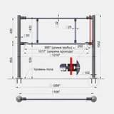 Комплект ограждения 3V Антипаника 1 м (без вертикальных стоек)