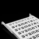 Полка 19" выдвижная перфорированная 550мм для шкафов и открытых стоек 800мм - 1000мм, серый SYSMATRIX SH 8104.700