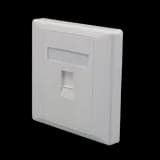 Лицевая панель 1 порт (80х80, Keystone, шторка) (DIY)