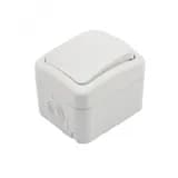 Выключатель одноклавишный Mini OG IP54, о/у, белый