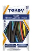 Набор трубок термоусадочных 4/2; 6/3; 8/4; 10/5; 12/6 100мм 35шт (7 цветов по 1шт каждого размера) TOKOV ELECTRIC TKE-THK-4-12-0.1-7С