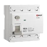 Выключатель дифференциального тока ВД-100N 4P 100А 100мА тип AC эл-мех 6кА PROXIMA EKF