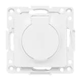 Стокгольм Механизм Розетки 1-местной с/з 16А автоматические клеммы белый с крышкой и защ. штор. IP44 EKF PROxima