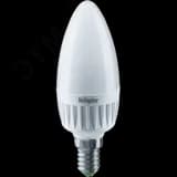 Лампа светодиодная LED 7вт E14 теплый матовая свеча