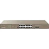18 портовый неуправляемый PoE коммутатор G1118P-16-250W IP-COM