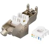 Keystone Jack 8P8C (RJ-45) FTP Cat.5e заделка без инструмента 180° SUPRLAN (10-0328)