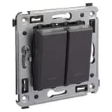 Выключатель 2-кл. СП Avanti «Черный матовый» DKC 4412104