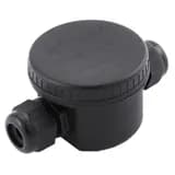 LD544 Коробка распределит водонепрониц круглая 2 вых с 3контконнектором 450V106х64х46 49232