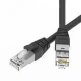 Патч-корд экранированный SLIM CAT6A S/FTP 4х2, 28 AWG, LSZH, чёрный, 3м DKC