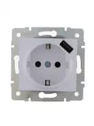 Розетка 1-м СП Karina 16А с заземл. с заряд. устройством USB механизм бел. LEZARD 707-0288-181