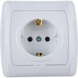 Розетка 1-м СП Маргарита 16А IP20 с заземл. бел. UNIVersal М0028