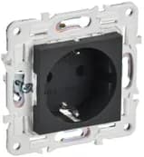 Розетка SKANDY 16А с заземл. защ. шторки SK-R04G графит IEK SK-R14-16-K53