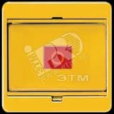 Клавиша с стеклянной пластиной для выключателей и кнопок  желтая JUNG