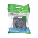 Розетка ATLASDESIGN с заземлением со шторками 16А механизм грифель