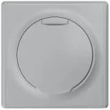 Розетка 1-м СП Florence 16А IP20 с заземл. с крышкой винтов. клеммы механизм сер. (1E10501302) OneKeyElectro 2172837