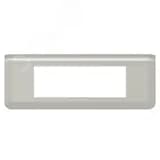 Рамка Mosaic 6 модулей - алюминий Legrand