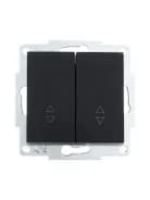 Переключатель проходной 2-кл. СП Vesna механизм черн. бархат LEZARD 742-4288-106