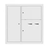 Щит этажный 2 кв. RAL9003 со слаботочным отсеком слева (1000х950х160) PROxima