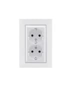 Розетка 2-я Karea RIZZ с заземл. бел. Makel 88001082