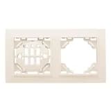 Рамка 2-местная горизонтальная бежевый Минск EKF