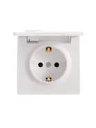 Розетка 1-мест. с заземл. с крышкой LETO ПБТ бел. LEZARD 752-0200-123B