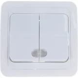 Выключатель 2-кл. СП Валери 10А IP20 с подсветкой бел. UNIVersal В0123