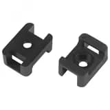 Площадка с монтажным отверстием под хомуты 22х16 мм М4 чёрная 50 штук NO-225-306