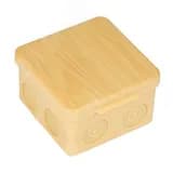 Коробка распаячная КМР-030-035 пылевлагозащищенная без мембранных вводов (88х88х54) светлое дерево PROxima EKF