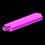 Клемма TB концевая 2-2 с бок. подключ. с защелк. ножками, сечение 1,5 мм. кв., розовая. 240359 SUPU