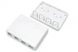 Корпус настенной розетки для установки 4-х вставок типа Keystone Jack Hyperline SBB3-4-WH