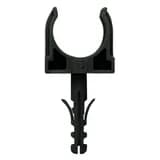 Крепеж-клипса с дюбелем черная d20 мм в малой упаковке (10шт/900шт уп/кор) Промрукав