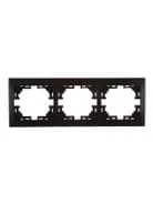 Рамка 3-м Mira горизонт. черн. бархат LEZARD 701-4200-148