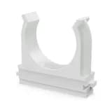 Крепёж-клипса для труб Полистирол белая d40 мм (15шт/300шт уп/кор) Промрукав