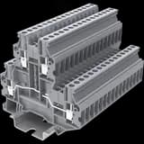 Клемма TU 2-уровневая винтовая, сечение 2,5 мм. кв., серая