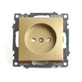 Розетка 1местная с защитной шторкой механизм бзSTEKKER GLS10710908 250В 10А серия Катрин золото 49223