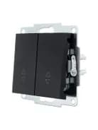 Переключатель проходной 2-кл. СП Vesna механизм черн. бархат LEZARD 742-4288-106