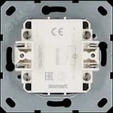 Выключатель одноклавишный со светодиодом 10A 250V~ с накладкой, цвет Алюминий