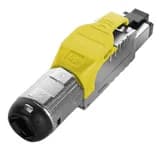 Разъем полевой оконцовки RJ-45 (8P8C) под витую пару Hyperline PLUE-8P8C-S-C6A-SH-YL