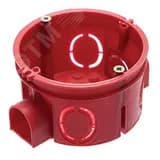 Подрозетник с кабель-каналом для сплошных стен, красный, EBX20-01-1 STEKKER