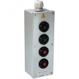 Пост управления ПКУ-15-21.141-54У2 (2хКЕ081/2(1з+1р) черная + 2хКЕ081/2(1з+1р) красная + PG-21) Электротехник