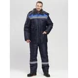 Костюм зимний Труженик-Ультра-2 (тк.Оксфорд) п/к, т.синий/васильковый 52-54/158-164