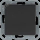 Выключатель одноклавишный проходной 10A 250V~ с накладкой, цвет Антрацит
