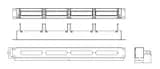 Патч-панель 19" для претерминированных медных и оптических кассет Hyperline PPTR-19-4CU-STL