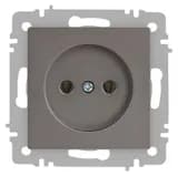 Розетка 1-м СП Accent 6-201-09 16А IP20 250В 2P титан Intro Б0063673