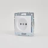 Розетка 1-м СП Karina 16А IP20 без заземл. термопласт механизм бел. LEZARD 707-0288-121B